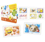 Carnet 12 timbres - Emoji - Lettre verte