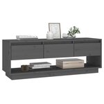 vidaXL Meuble TV Gris 110 5x34x40 cm Bois de pin massif
