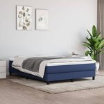 vidaXL Cadre de lit Bleu 140 x 200 cm Tissu