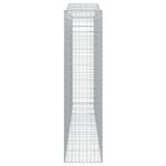 vidaXL Paniers à gabions arqués 4 Pièces 400x50x200/220 cm Fer galvanisé