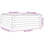 vidaXL Jardinière blanc 60x60x23 cm bois de pin massif