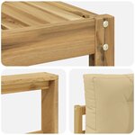 vidaXL Ensemble de canapés d'extérieur 7 Pièces Blanc et Beige