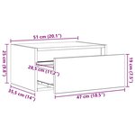 vidaXL Tables de chevet murales avec lumières LED 2 Pièces chêne noir