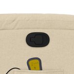 vidaXL Fauteuil inclinable de massage crème tissu