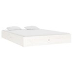 vidaXL Cadre de lit sans matelas blanc bois massif 140x190 cm
