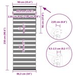 vidaXL Store zèbre blanc 90x230 cm largeur du tissu 85 9 cm polyester