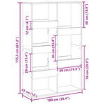 vidaXL Cloison de séparation blanc 100x33x155 5 cm bois d'ingénierie