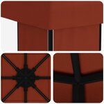 vidaXL Pavillon 4 × 3 m Terre cuite Polyester et Acier 190 gsm