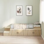 vidaXL Cadre de lit de rangement en chêne Sonoma 90x190 cm