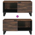 vidaXL Table Basse 80x50x40 cm Bois Massif de Manguier et Bois d'Ingénierie
