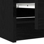 vidaXL Meuble TV noir 60x35x54 cm bois d'ingénierie