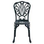 vidaXL Ensemble bistro de jardin 3 pc Vert Aluminium