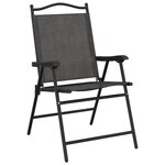 vidaXL Chaises de jardin pliables lot de 4 en acier et textilène