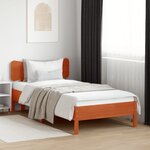 vidaXL Tête de lit cire marron 100 cm bois massif de pin