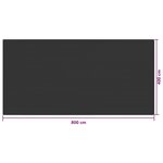 Vidaxl tapis de tente 400x800 cm anthracite pehd