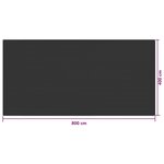 vidaXL Tapis de tente 400x800 cm Anthracite PEHD