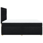 vidaXL Sommier à lattes de lit avec matelas Noir 160x200 cm Tissu