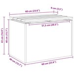 vidaXL Banc de jardin Blanc 60 x 40 x 43 cm Acier