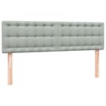 vidaXL Sommier à lattes de lit et matelas et LED gris clair 160x220cm velours
