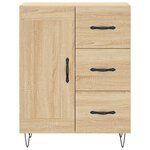 vidaXL Buffet haut Chêne sonoma 69 5x34x180 cm Bois d'ingénierie