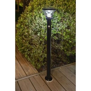 Lampadaire solaire très éclairant - Inox avec détecteur - 93 cm - 1000 Lumens
