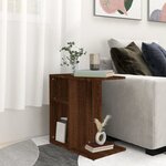 vidaXL Table d'appoint Chêne marron 50x30x50 cm Bois d'ingénierie