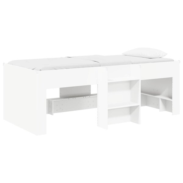 vidaXL Cadre de Lit Élevé pour Enfants 2 Pièces Blanc 98 5 x 200 cm