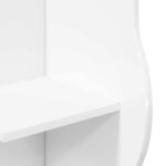 vidaXL Étagère d'angle avec étagère Blanc brillant 34 x 33 x 102 cm