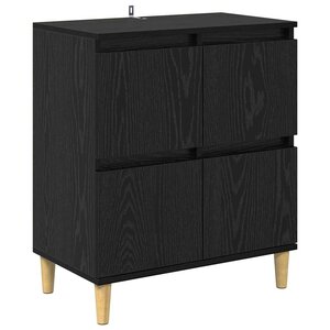 vidaXL Buffet Chêne noir 60 x 35 x 70 cm Bois d'ingénierie