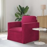 vidaXL Canapé Bordeaux 78 x 78 x 80 cm Velours