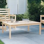 vidaXL Table de jardin 121x82 5x45 cm bois massif de pin