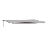 Auvent rétractable automatique vidaXL avec LED gris clair 600x300 cm