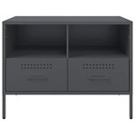 vidaXL Meubles TV 2 Pièces anthracite 68x39x50 5 cm acier