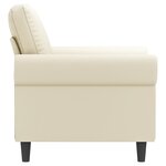 vidaXL Fauteuil Crème 60 cm Similicuir
