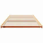 vidaXL Cadre de lit surélevé Marron cire 90 x 190 cm