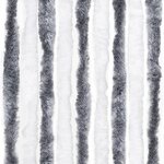 vidaXL Moustiquaire Gris et blanc 90x200 cm Chenille