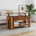 vidaXL Table basse vieux bois 101x49x52 cm bois d'ingénierie