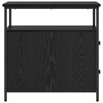 vidaXL Cabinet de chevet avec tiroir 2 Pièces Chêne noir 30 x 60 x 60 cm
