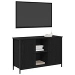 vidaXL Meuble TV Chêne noir 101 x 35 x 65 cm Bois d'ingénierie