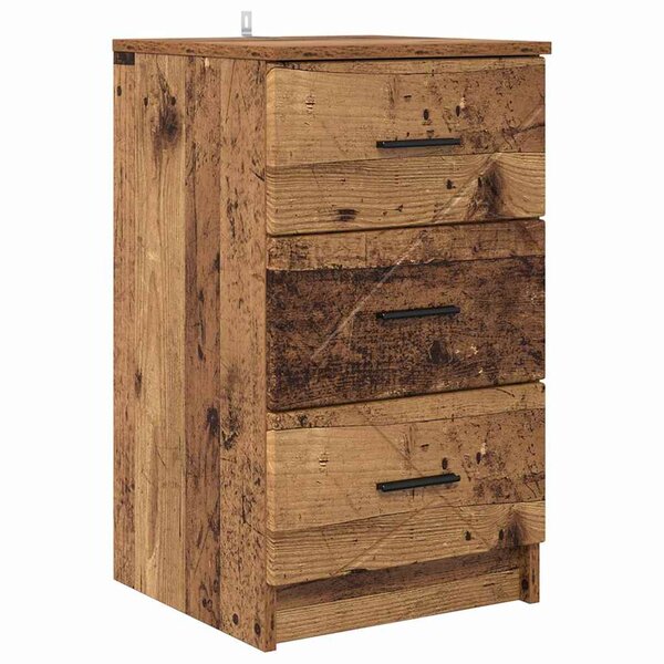 vidaXL Cabinet de chevet Bois ancien 38 x 38 x 66 cm Bois d'ingénierie
