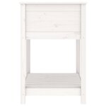 vidaXL Jardinière avec étagère Blanc 82 5x54x81 cm Bois massif de pin