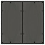 vidaXL Table de jardin dessus en verre Noir 90x90x75 cm Résine tressée