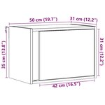vidaXL Tables de chevet murales avec lumières LED 2 Pièces chêne sonoma