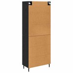 vidaXL Haut Armoire 2 Pièces Chêne noir Bois Aggloméré et Verre