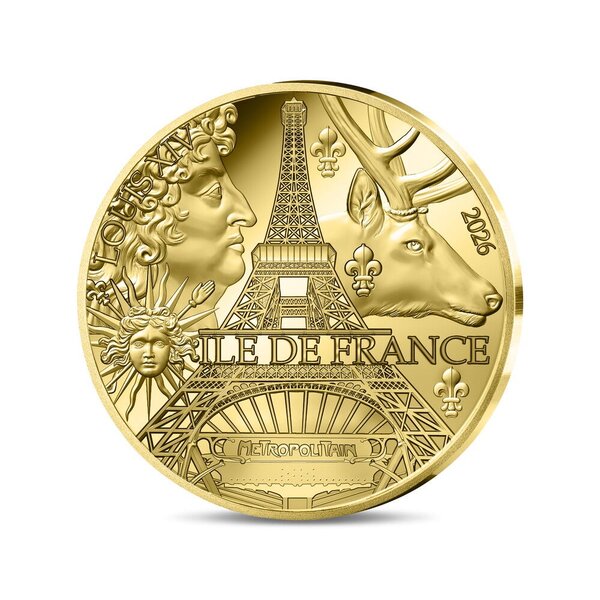 Collection des régions - Île de France Monnaie de 5€ Or  1/2g
