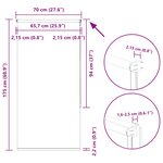 vidaXL Store enrouleur occultant blanc cassé 70x175cm largeur du tissu