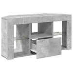 vidaXL Meuble TV LED d'Angle Montage mural Gris béton 103 x 40 x 50 cm