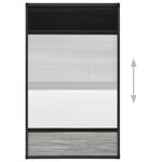 vidaXL Moustiquaire plissée pour fenêtre Aluminium 80x160 cm et auvent