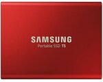 Disque dur externe Samsung SSD portable T5 1To (1000Go) (MU-PA1T0R/EU) USB 3.0 - 2,5" (Rouge)