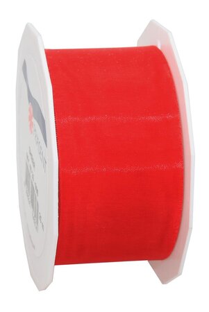 Organza sheer 25-m-rouleau 40 mm rouge